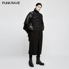 Y-801 Handsome Military Uniform Punk Jacket With Removable Shawl Shoulder?-??Punk Rave Clothing