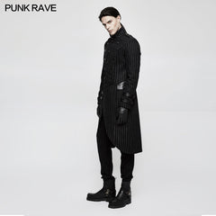 Y-808 Military Uniform Striped Punk Jacket Medium Style?-??Punk Rave Clothing