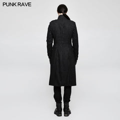 Y-808 Military Uniform Striped Punk Jacket Medium Style?-??Punk Rave Clothing