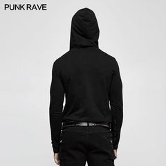 T-483 Hooded Loop Sleeve Long Punk Sweaters For Men?-??Punk Rave Clothing