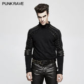T-484 Sweater Knitted Armor Stereo Punk T-shirts With Turtleneck Collar?-??Punk Rave Clothing