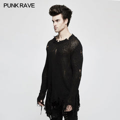 M-038 Thinner Yarn Loose Punk Sweaters Pullover With Decadence Feeling?-??Punk Rave Clothing