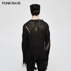M-038 Thinner Yarn Loose Punk Sweaters Pullover With Decadence Feeling?-??Punk Rave Clothing