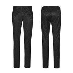 K-302 Handsome Jacquard Chinese Frog black Gothic Pants For Men?-??Punk Rave Clothing