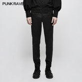 K-302 Handsome Jacquard Chinese Frog black Gothic Pants For Men?-??Punk Rave Clothing