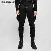 K-304 Stretch Woven Punk Pants Riding Breeches With Stereo Pockets?-??Punk Rave Clothing