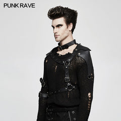 S-236 Starched black Punk Accessories Straps With Detachable Leather Loop?-??Punk Rave Clothing