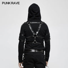 S-218 Leather Military Uniform Serial Set Punk Accessories With Eyelet Drawstring?-??Punk Rave Clothing