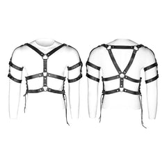 S-218 Leather Military Uniform Serial Set Punk Accessories With Eyelet Drawstring?-??Punk Rave Clothing