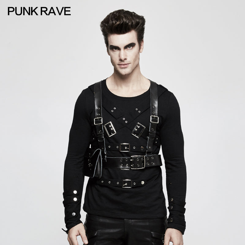 S-238 Adjustable Cross Punk Accessories Strap Clips With Detachable Bag?-??Punk Rave Clothing
