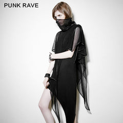 PQ-102 Skinny Soft Detachable Two-pieces Set Gothic Dress With Mesh Collar Blouse?-??Punk Rave Clothing