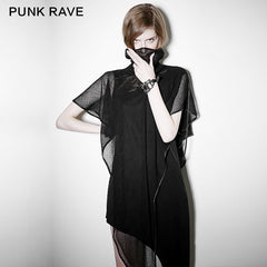 PQ-102 Skinny Soft Detachable Two-pieces Set Gothic Dress With Mesh Collar Blouse?-??Punk Rave Clothing