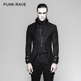 Y-750 Steampunk Vintage Jacquard Punk Jacket Informal Style Fake Two Piece?-??Punk Rave Clothing