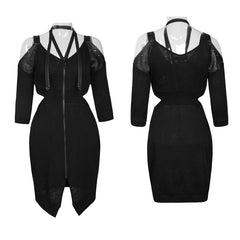 PQ-106 Winter Cotton Stretch Knitting Punk Skirt Sweater For Women?-??Punk Rave Clothing