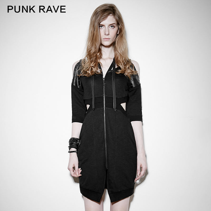 PQ-106 Winter Cotton Stretch Knitting Punk Skirt Sweater For Women?-??Punk Rave Clothing