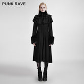 LY-059 Lolita Style Long Shawl Woolen Gothic Coat With Imitation Fur Collar?-??Punk Rave Clothing