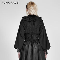 LY-058 Women Chiffon Lace Fabric Gothic Shirt Lolita Blouse With Unique Sleeve?-??Punk Rave Clothing