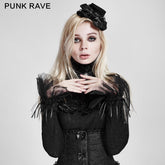 LS-043 Lovely Lolita Style Dual Lace Gothic Accessories Gloves Headdress And Neck Decoration?-??Punk Rave Clothing