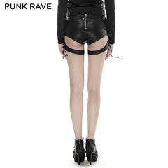 K-252 Latest Fashion Sexy Women Vintage Leather Punk Pants?-??Punk Rave Clothing