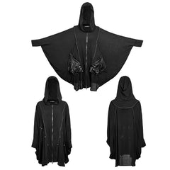 PY-178 Comfortable black Bats Punk Jacket With Double Zippers?-??Punk Rave Clothing