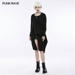 OY-845 Loose Punk Jacket Personality Anterior Cardigan?-??Punk Rave Clothing