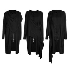 OY-845 Loose Punk Jacket Personality Anterior Cardigan?-??Punk Rave Clothing
