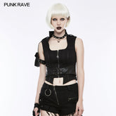 WY-828 Handsome Punk Vest With Removable Bag?-??Punk Rave Clothing