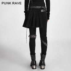 K-255 Removable Draw String Slim-fitting Low Waist Punk Pants?-??Punk Rave Clothing