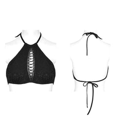 WS-248 High Elastic Gothic Accessories Lace Sexy Swimwear Top?-??Punk Rave Clothing