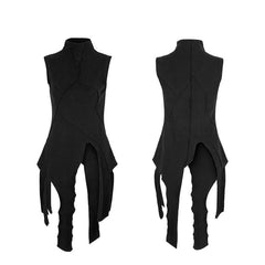 OPT-140 Dark Multi-level Segmentation Long Punk T-shirt?-??Punk Rave Clothing