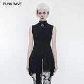 OPT-140 Dark Multi-level Segmentation Long Punk T-shirt?-??Punk Rave Clothing