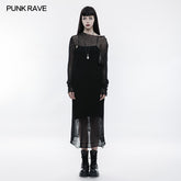 OPM-061 Transparent Soft Woolen Gothic Sweater Dress?-??Punk Rave Clothing