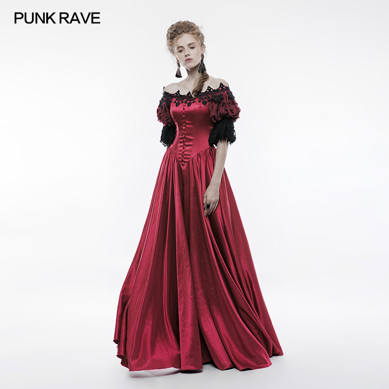 WQ-352 Victorian Vintage Palace Long Gothic Dress?-??Punk Rave Clothing
