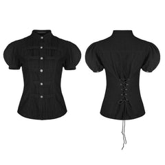 WY-821 Steampunk Blouse Puff Sleeve Short Punk Shirt For Women?-??Punk Rave Clothing