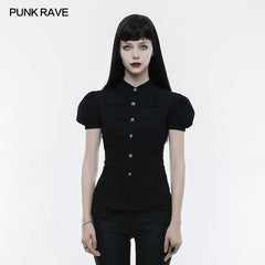WY-821 Steampunk Blouse Puff Sleeve Short Punk Shirt For Women?-??Punk Rave Clothing
