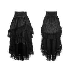 WLQ-083 Lolita Double-layer High Waist Gothic Skirt?-??Punk Rave Clothing