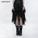 WLQ-083 Lolita Double-layer High Waist Gothic Skirt?-??Punk Rave Clothing