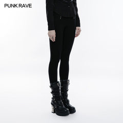 OPK-176 Skinny Slimming Punk Pants High Elastic Leggings?-??Punk Rave Clothing