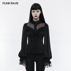 WLY-074 Cute Lolita Style Gothic Shirt Bubble Sleeves Blouse?-??Punk Rave Clothing