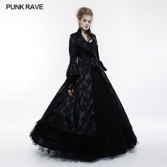 WY-844 Gorgeous Jacquard Fabric Gothic Coat For Women?-??Punk Rave Clothing