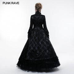 WY-844 Gorgeous Jacquard Fabric Gothic Coat For Women?-??Punk Rave Clothing