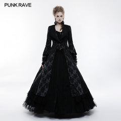 WY-844 Gorgeous Jacquard Fabric Gothic Coat For Women?-??Punk Rave Clothing