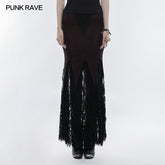 WQ-344 Gorgeous Elastic Dark Streaks Lace Gothic Skirt?-??Punk Rave Clothing