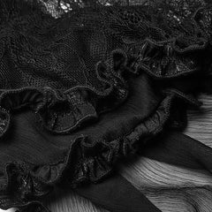 WLT-010 Lolita Horizontal Neck Gothic T-shirt For Women?-??Punk Rave Clothing