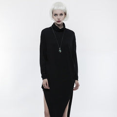 OPT-179 Asymmetric Batwing Sleeve Punk T-shirt For Women?-??Punk Rave Clothing