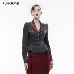 WY-824 Military Uniform Long Sleeve Shirt Soft Woven Fabric Jacket?-??Punk Rave Clothing