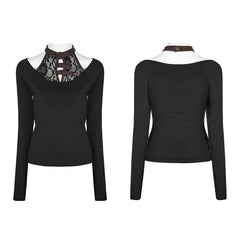 WT-491 Steampunk Simple All-match Long Sleeve Punk T-shirt?-??Punk Rave Clothing