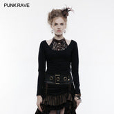 WT-491 Steampunk Simple All-match Long Sleeve Punk T-shirt?-??Punk Rave Clothing