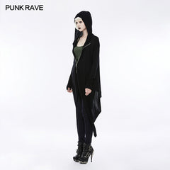 OPM-067 Witch Gothic Coat Darkness Knitted Cardigan With Hood?-??Punk Rave Clothing