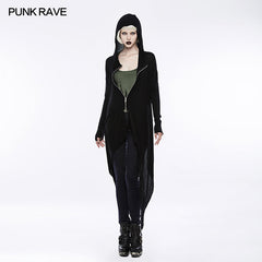 OPM-067 Witch Gothic Coat Darkness Knitted Cardigan With Hood?-??Punk Rave Clothing